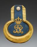 PATTE D'ÉPAULE TROUPE D'UN CAVALIER DU 16ème RÉGIMENT DE UHLANS SAXONS, Einzel Epaulette Ulanen-Regiment Hennigs von Treffenfeld (Altmärkisches) Nr. 16, Deuxième Reich. 31368R