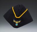 BONNET DE POLICE TROUPE DES AUXILIAIRES FÉMININES DE LA MARINE DE GUERRE ALLEMANDE, Kriegsmarine blaues Schiffchen für Nachrichtenhelferinnen, Seconde Guerre Mondiale. 30668