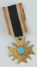 MINIATURE DE LA CROIX DU MÉRITE DE GUERRE AVEC GLAIVES, Kriegsverdienstkreuz mit Schwerten, Seconde Guerre Mondiale. 9152 / 18014-4