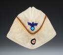 BONNET DE POLICE D'UN OFFICIER DE LA MARINE DE GUERRE ALLEMANDE, Kriegsmarine weisses Schiffchen für Offiziere, fin 1940-1941, Seconde Guerre Mondiale. 30645