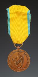 MEDAL OF THE NATIONAL FEDERATION OF FORMER ALPINE AND CYCLIST HUNTERS, created in 1923. Third Republic. 29788-23R
