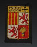 ÉCUSSON DU COMMISSARIAT DE RÉGION PYRÉNÉES GASCOGNE DES CHANTIERS DE JEUNESSE, Seconde Guerre Mondiale. 31711-2R