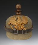 CASQUE À POINTE ERSATZ EN FEUTRE TROUPE DE L'ARTILLERIE PRUSSIENNE, modèle 1914-1915, Preußen 1. Weltkrieg Ersatzpickelhaube aus Filz für Mannschaften der preussischen Artillerie-Regimenter, Première Guerre Mondiale. 33250
