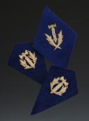 PATTES DE COL ET INSIGNE DE MANCHE DES GROUPES MOBILES DE RÉSERVE DE L'ÉTAT FRANÇAIS, Seconde Guerre Mondiale. 31585R