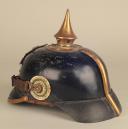 Photo 2 : 160	CASQUE À POINTE TROUPE D'INFANTERIE DE RÉSERVE SAXON «KÖNIGLICHE SACHSISCHE GRENADIER RESERVE REGIMENT Nr133», modèle 1895.