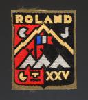 ÉCUSSON GROUPEMENT 29 ROLAND DES CHANTIERS DE JEUNESSE petit modèle, Seconde Guerre Mondiale. 31676-2R