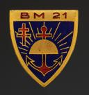 INSIGNE DE 21ème BATAILLON DE MARCHE DE LA FRANCE LIBRE, Seconde Guerre Mondiale. 31774R