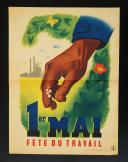 AFFICHE 1er MAI FÊTE DU TRAVAIL, Gouvernement de Vichy.