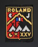 ÉCUSSON GROUPEMENT 29 ROLAND DES CHANTIERS DE JEUNESSE grand modèle, Seconde Guerre Mondiale. 31676-1R