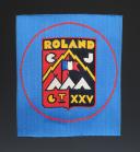 ÉCUSSON GROUPEMENT 29 ROLAND groupe 1 (variante à fond de couleur) DES CHANTIERS DE JEUNESSE, Seconde Guerre Mondiale. 31676-3R