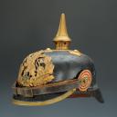 Photo 3 : CASQUE TROUPE DU 117 ème RÉGIMENT D'INFANTERIE HESSOIS, Infanterie Leibregiment Grossherzogin 3. Großherzoglich Hessisches Regiment Nr. 117, modèle 1891 modifié 1895-1897, Second Reich.