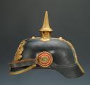 Photo 4 : CASQUE TROUPE DU 117 ème RÉGIMENT D'INFANTERIE HESSOIS, Infanterie Leibregiment Grossherzogin 3. Großherzoglich Hessisches Regiment Nr. 117, modèle 1891 modifié 1895-1897, Second Reich.