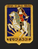 INSIGNE DE PROMOTION DE L'ÉCOLE MILITAIRE D'INFANTERIE « TURENNE 1941-1943 », Seconde Guerre Mondiale. 31753R