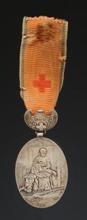 MÉDAILLE DE L'UNION DES FEMMES DE FRANCE DES INFIRMIÈRES, Classe argent, Première Guerre Mondiale. 29788-51R