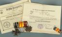 Photo 5 : Ensemble de décorations, diplômes et plaque d’identité du Gefreiter HENSLER du Füsilier Regiment 40