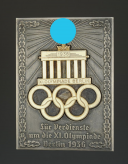 PLAQUETTE SOUVENIR POUR SERVICES ÉMINENTS RENDUS AUX COURS DE LA XIème OLYMPIADE DE BERLIN, Ehrenplakette, Troisième Reich. 18744