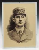 PORTRAIT DU GÉNÉRAL DE GAULLE PAR L.SERRE, Seconde Guerre Mondiale. 33344R