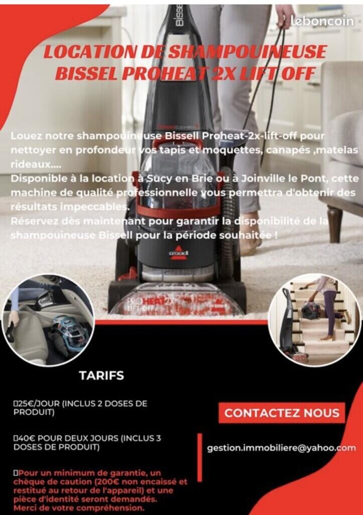 Location outil Shampouineuse  Bissell près de Joinville-le-Pont
