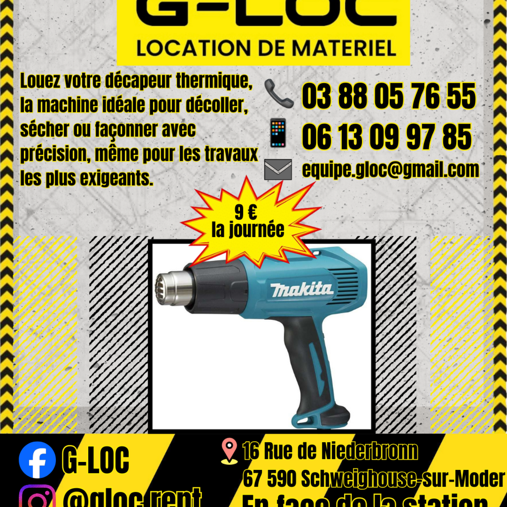 Location outil Décapeur Électrique près de Schweighouse-sur-Moder