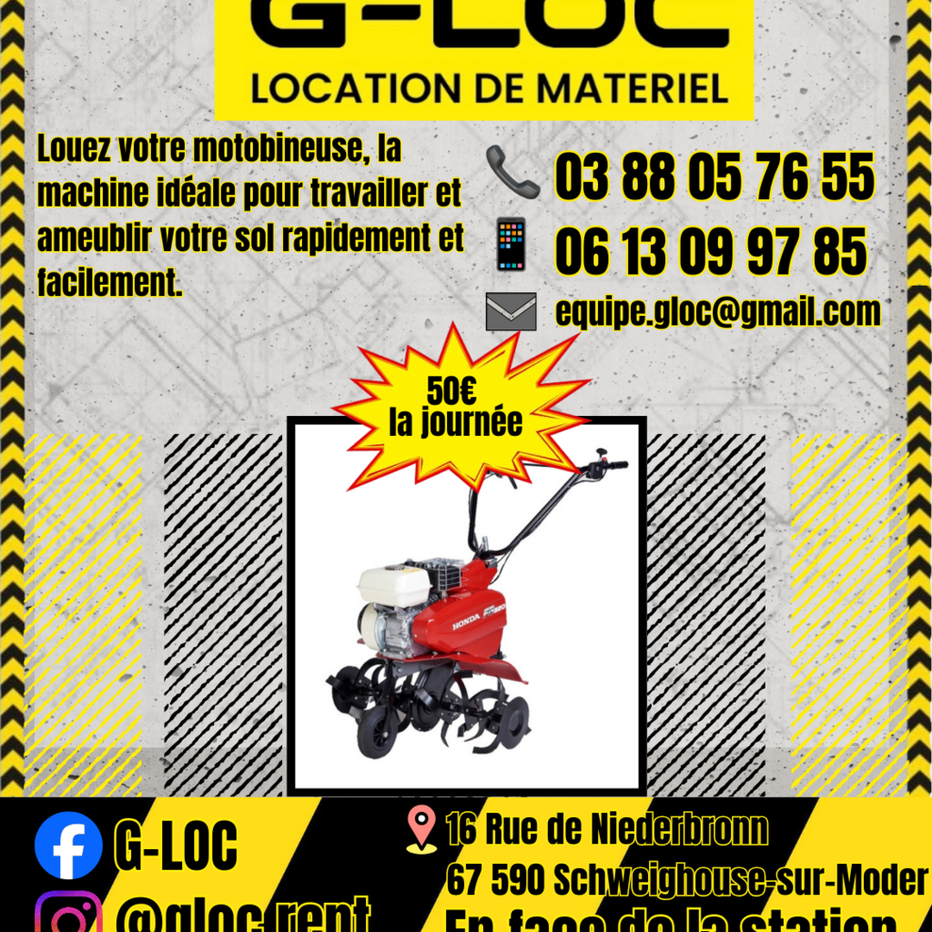 Location outil Motobineuse Thermique Honda près de Schweighouse-sur-Moder