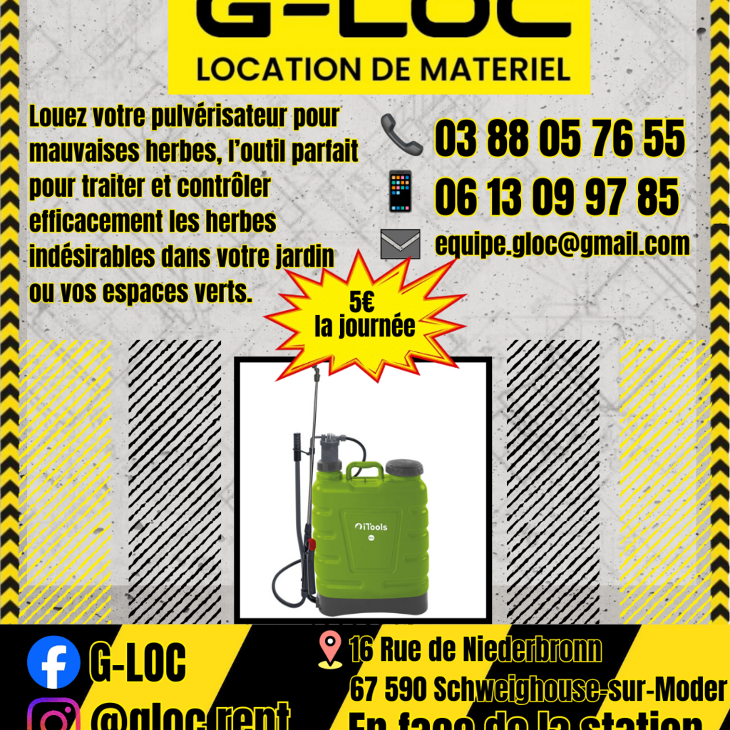 Location outil Pulvérisateur Manuel près de Schweighouse-sur-Moder