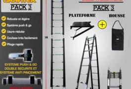 Location outil Echelle escabeau professionnelle triple fonctions woerther double barres stabilisatrices près de Le Plessis-Robinson