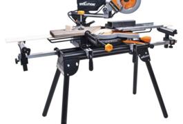 Location outil Scie à onglet radiale laser 1500w sur support près de Sélestat