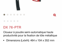 Location outil Cloueur hilti dx 76-ptr près de Montpellier