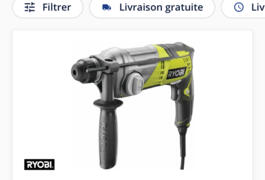Location outil Burineur perforateur électrique Ryobi près de Le Plessis-Bouchard