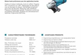 Location outil Meuleuse disqueuse 230mm Makita près de Panissières