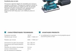 Location outil Ponceuse vibrante électrique Makita près de Panissières
