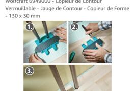 Location outil Copieur de Contour Verrouillable - Jauge de Contour - Copieur de Forme - 130 x 30 mm  Wolfcraft près de Franconville