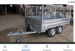 Location outil Remorque double essieux Moins de 750kg près de Doulezon