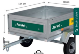 Location outil Remorque Moins de 750kg près de Saint-Clair-de-la-Tour