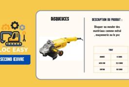 Location outil Disqueuse 230mm Dewalt près de Tourcoing
