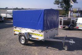 Location outil Remorque bachée avec roue de secours et roue jockey 500 kg  Deko près de Montpellier