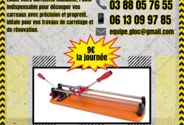 Location outil Coupe carreaux Manuel Magnusson près de Schweighouse-sur-Moder