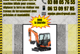 Location outil Mini pelle près de Schweighouse-sur-Moder