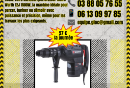 Location outil Burineur perforateur Électrique Wurth près de Schweighouse-sur-Moder
