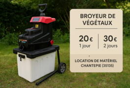 Location outil Broyeur de végetaux électrique près de Chantepie