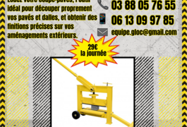 Location outil Coupe pavés Manuel près de Schweighouse-sur-Moder