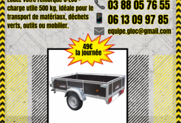 Location outil Remorque Moins de 750kg près de Schweighouse-sur-Moder