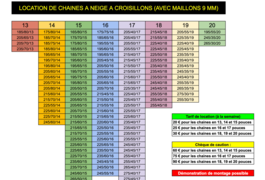 Location outil Chaîne à neige Michelin près de Bondues