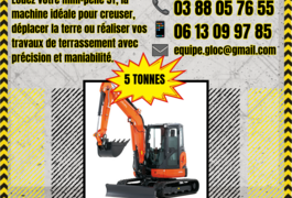 Location outil Mini pelle près de Schweighouse-sur-Moder