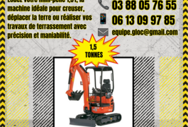 Location outil Mini pelle près de Schweighouse-sur-Moder