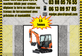 Location outil Mini pelle près de Schweighouse-sur-Moder