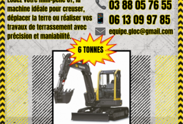 Location outil Mini pelle près de Schweighouse-sur-Moder