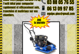 Location outil Plaque vibrante près de Schweighouse-sur-Moder