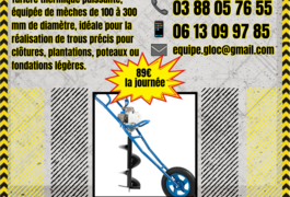 Location outil Tarière brouette près de Schweighouse-sur-Moder