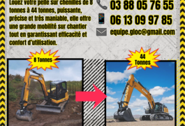 Location outil Mini pelle près de Schweighouse-sur-Moder